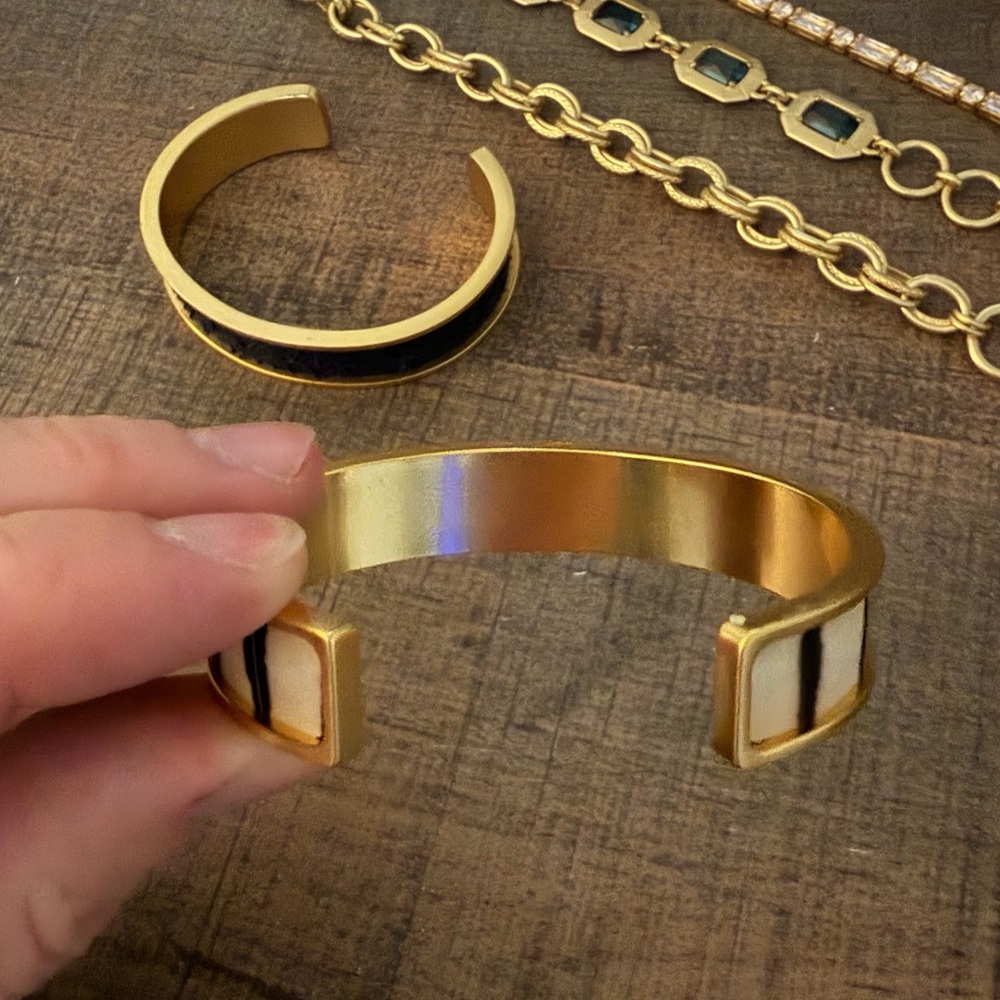 Gold-Tone Animal Print Cuff Bracelet - Women's Jewelry - Picture 2 of 2
